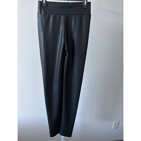 Faux Leather Leggings Bundle Sz L Black & Green Edgy Streetwear High Waist Pants - Picture 6 of 16
